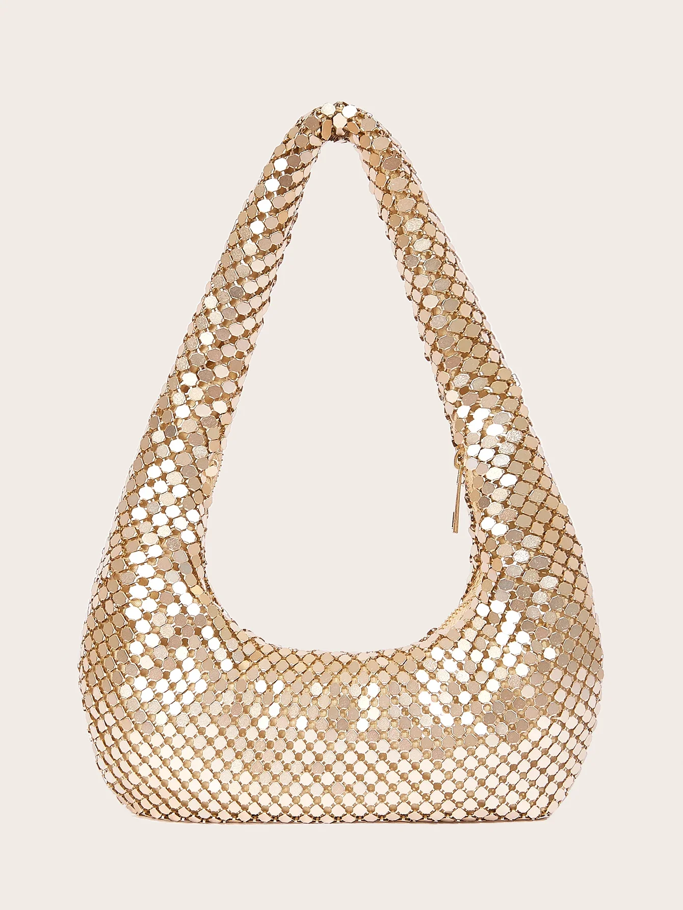 Women'S Evening Bags - Dames high-end glinsterende metalen onderarmtas Glanzende