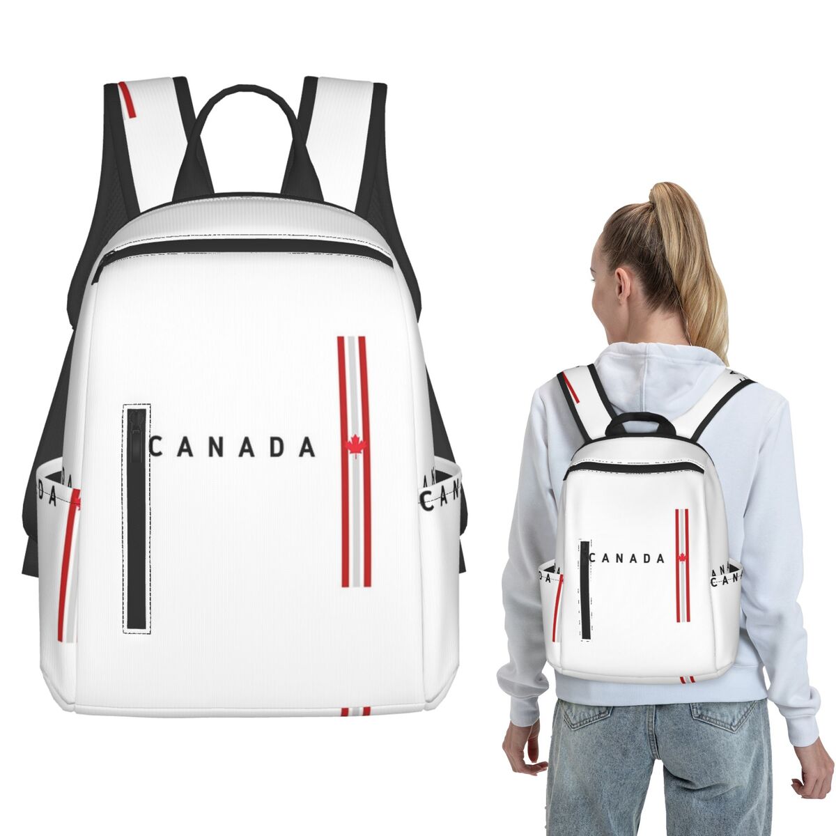 Women Bags Canada - Canada Vlag Nationale Cultuur Rugzak Grote