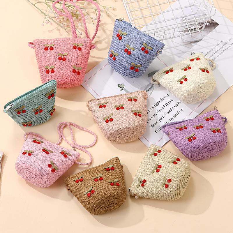 Woven Straw Bag - Kinderen Opvouwbare Geweven Strooien Tas Zomer