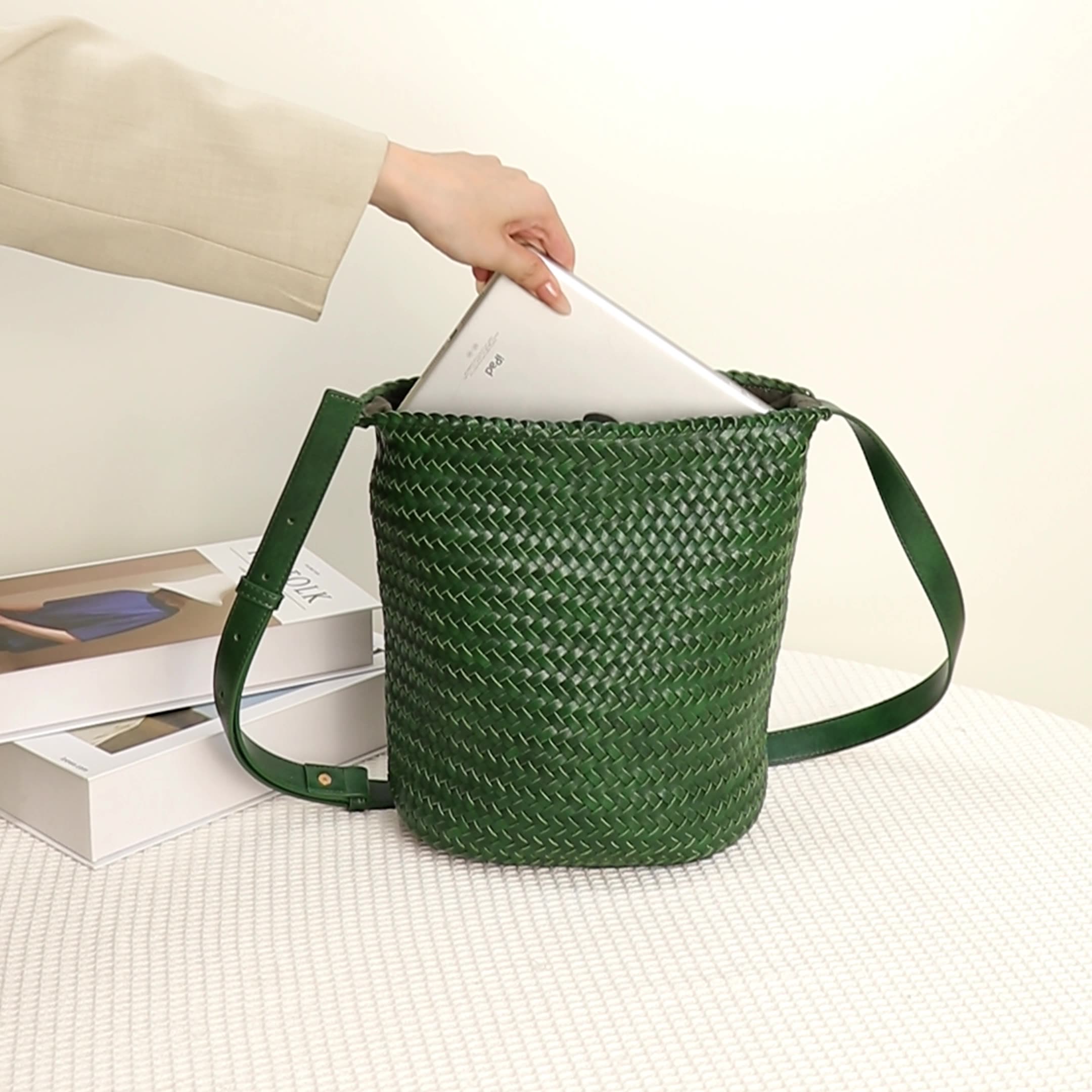 Women Bags Handmade - Franse niche retro zacht leer hangende