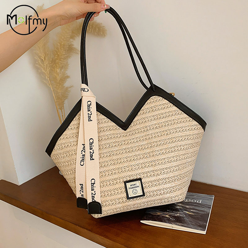 Dames strandtas Vintage handge - Woven Straw Bag recensie en prijs