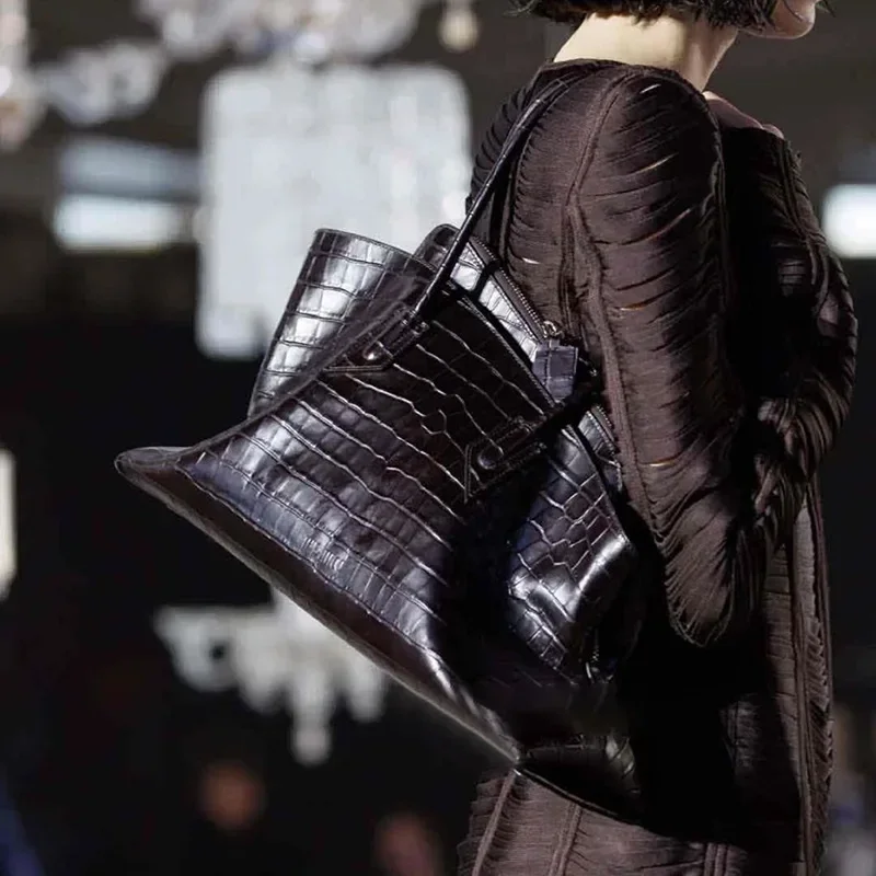 Retro krokodillenpatroon, grot - Women'S Tote Bags Designer recensie en prijs