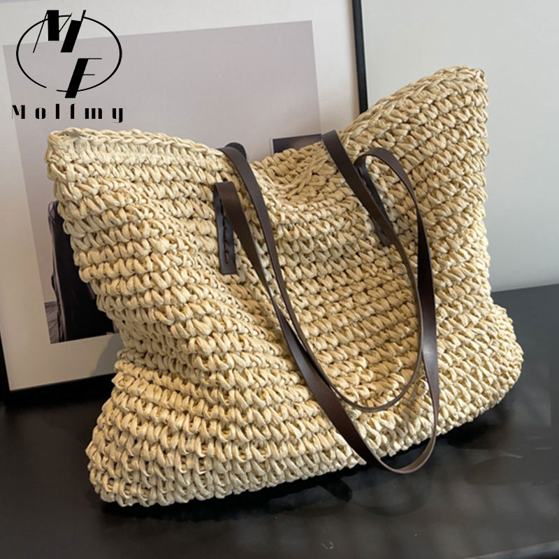 Strooien geweven draagtassen,  - Woven Straw Bag recensie en prijs