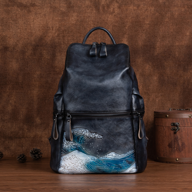 Johnature Echt leer Damesrugza - Women Bags Handmade recensie en prijs