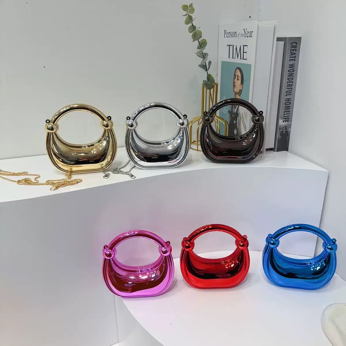 Mini gouden avondtasje portemo - Women Bags Golden recensie en prijs
